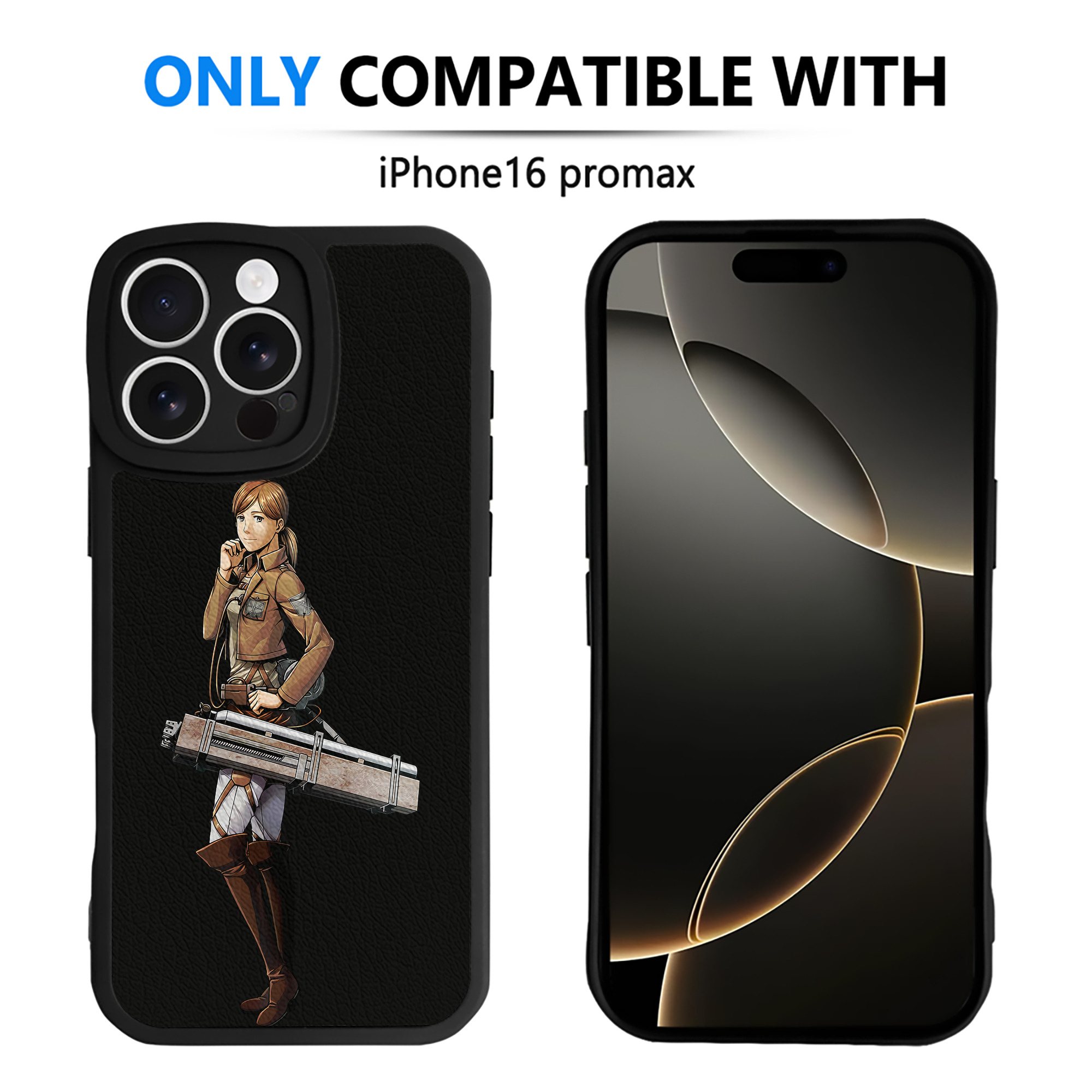 （画像用） 進撃の巨人 Attack on Titan 【iPhone 16シリーズ対応】シリコンスマホケース（レザー調） 材質：シリコン